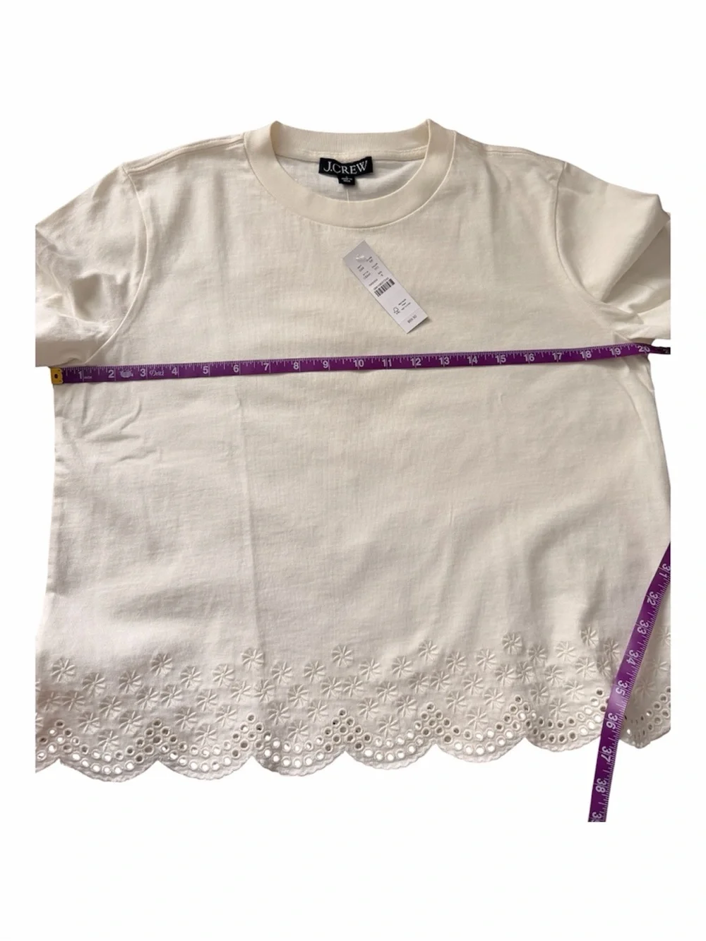 NEW • J. Crew • Premium-weight relaxed scalloped T-shirt